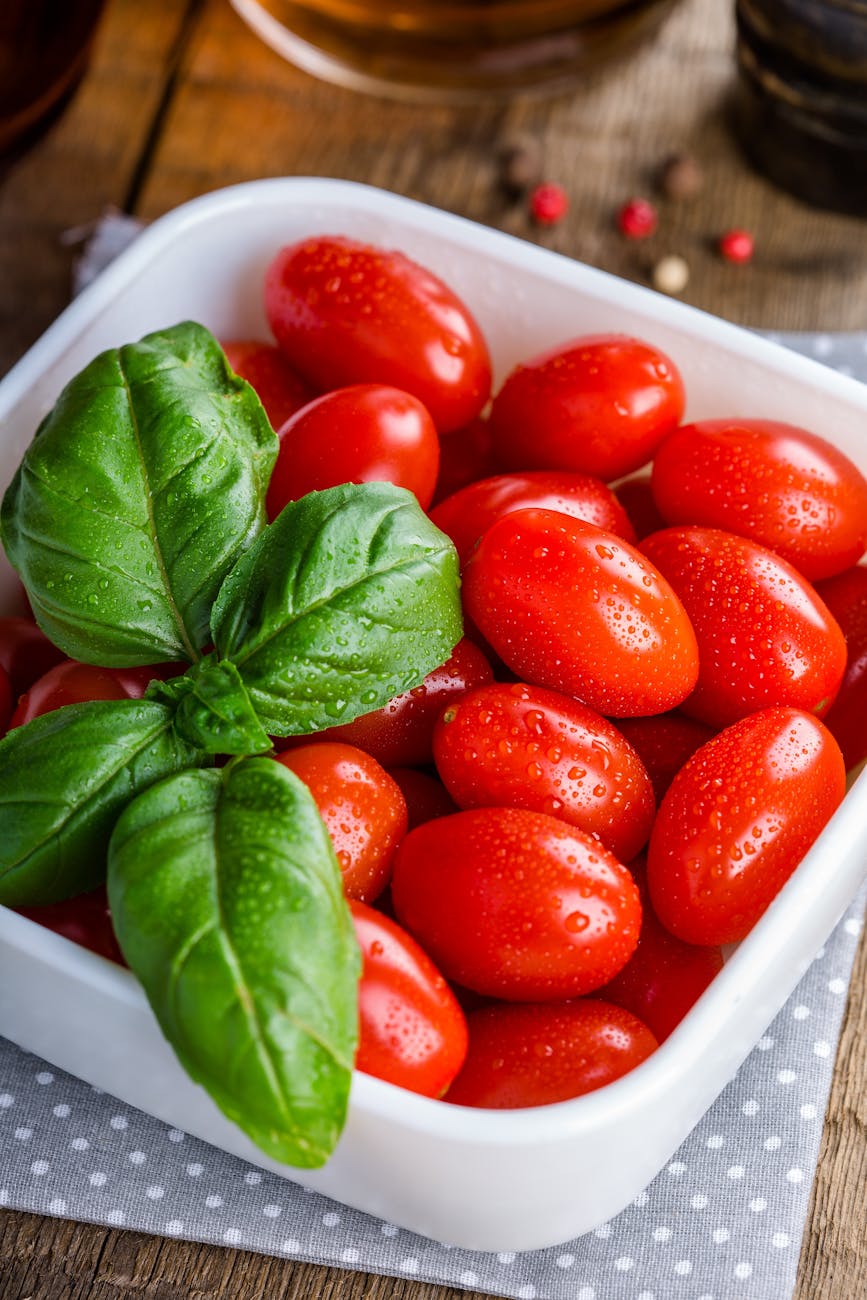 close up of strawberries in container